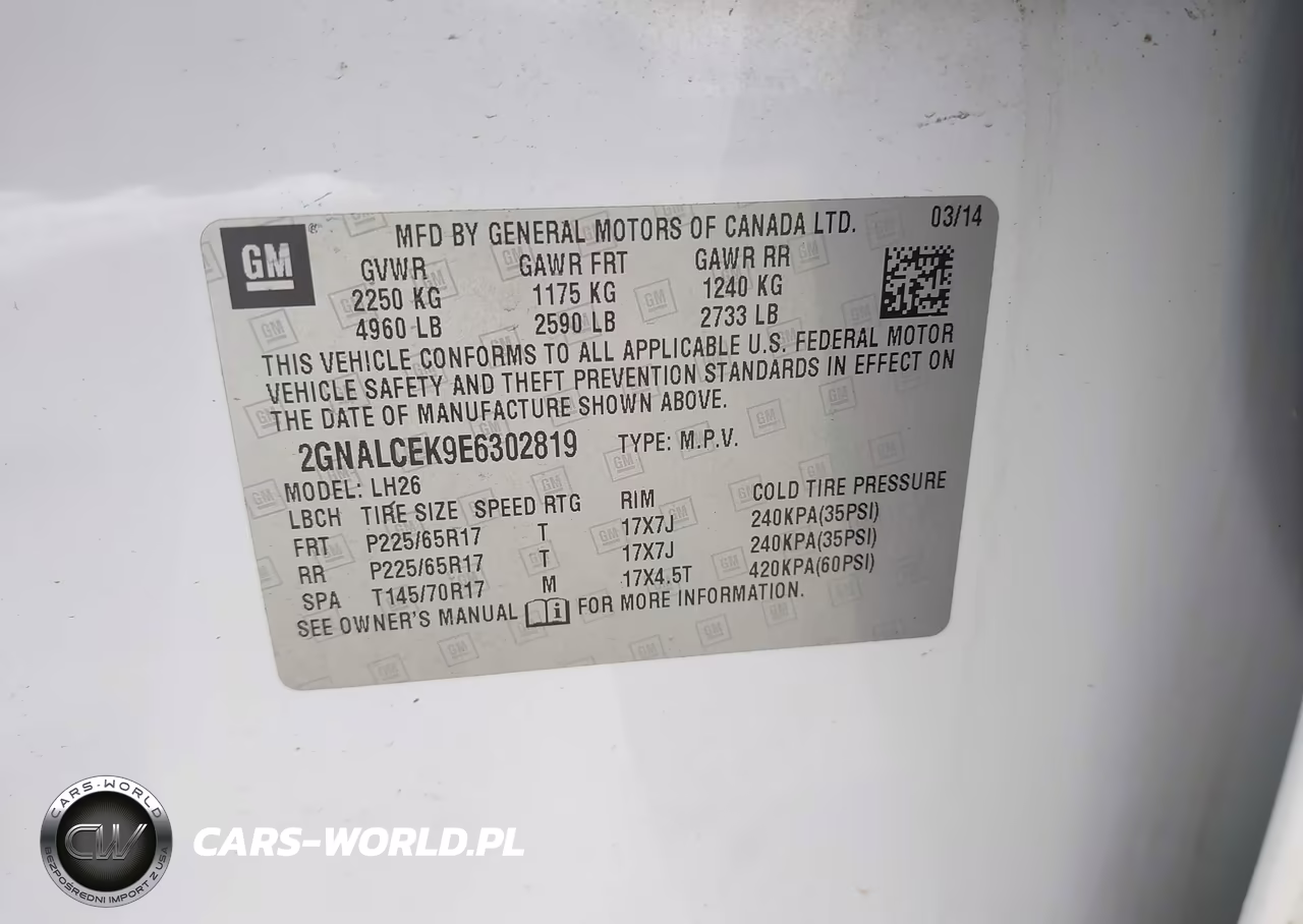 2014 Chevrolet Equinox 2Lt VIN:2GNALCEK9E6302819 - 9