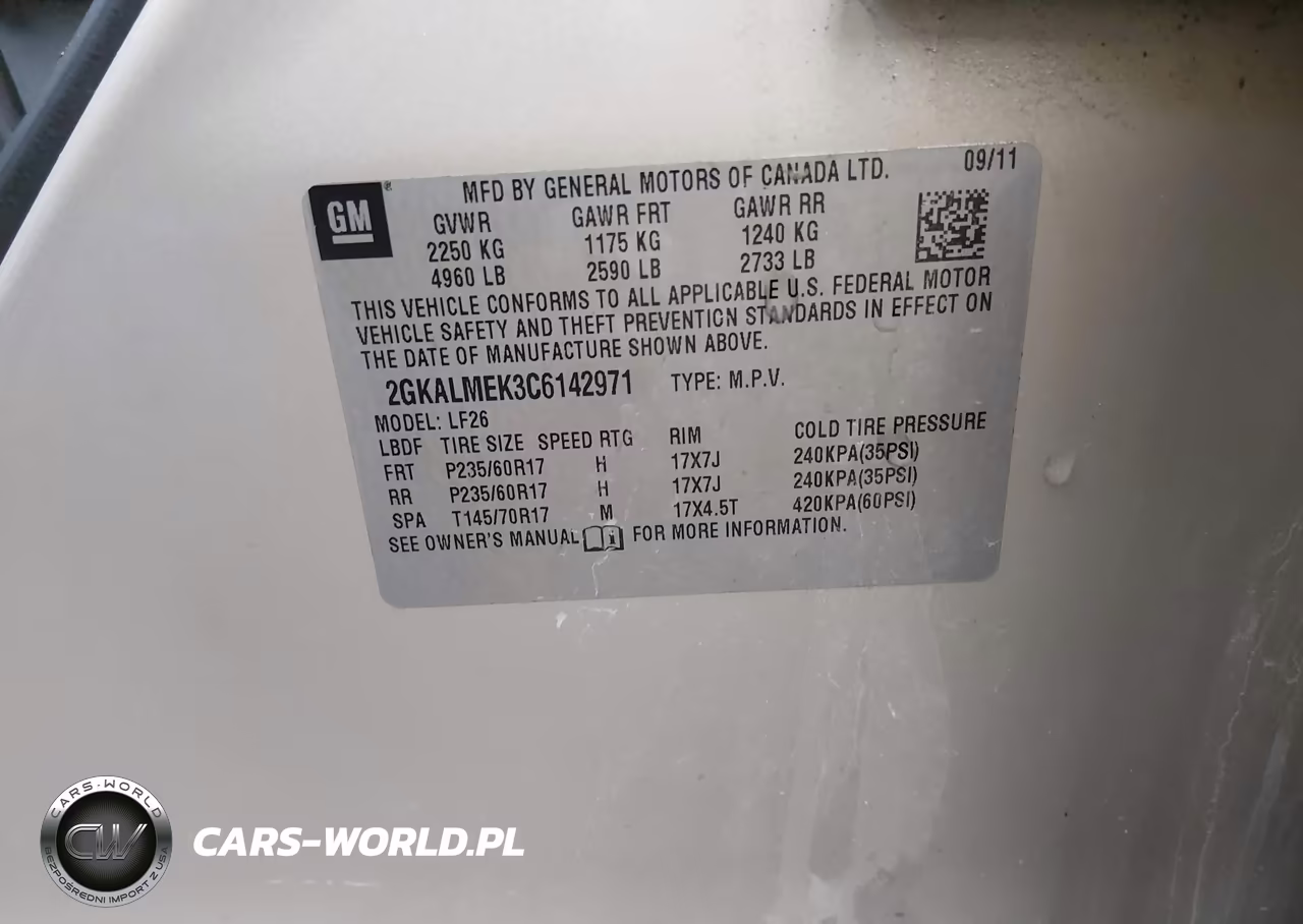 2012 GMC Terrain Sle-1 VIN:2GKALMEK3C6142971 - 9