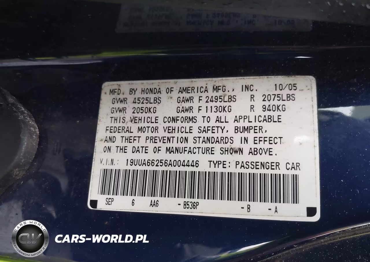 2006 Acura Tl VIN:19UUA66256A004446 - 9