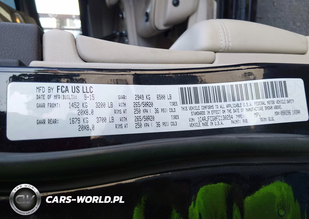 2015 Jeep Grand Cherokee Overland VIN:1C4RJFCG0FC130254 - 9