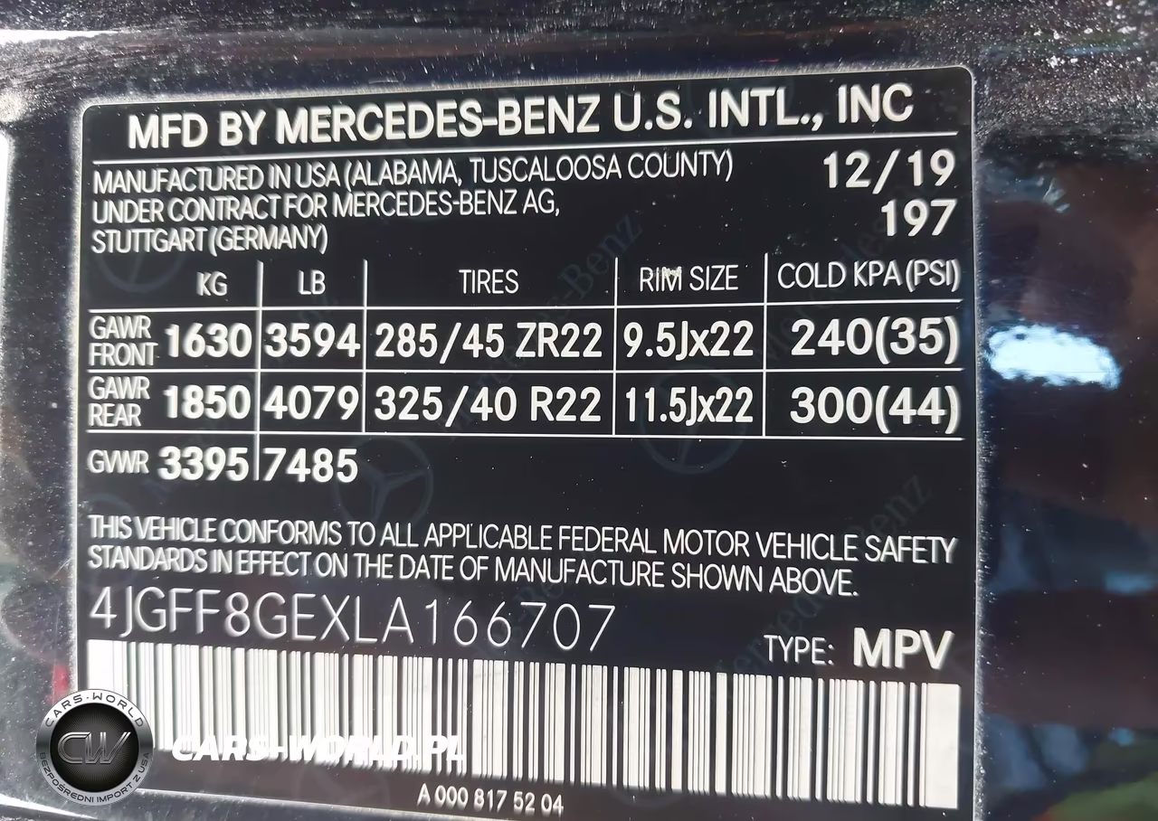 2020 Mercedes-Benz Gls 580 4Matic VIN:4JGFF8GEXLA166707 - 9