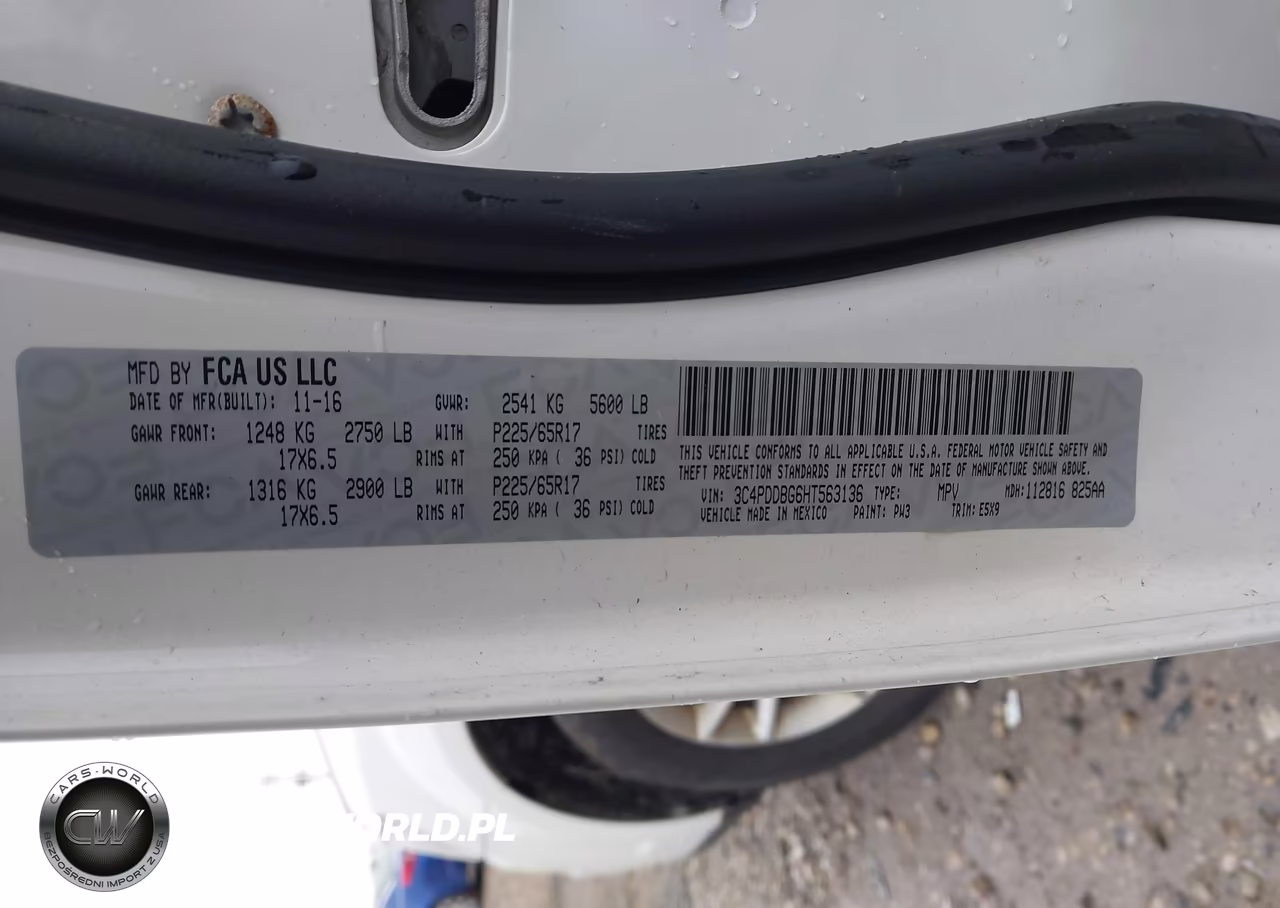 2017 Dodge Journey Sxt Awd VIN:3C4PDDBG6HT563136 - 9