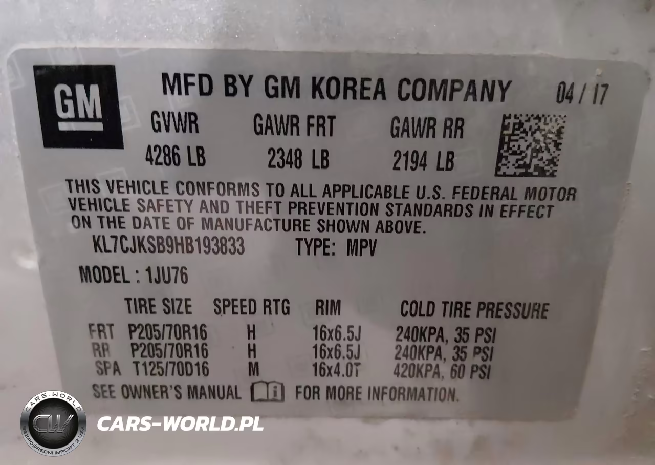 2017 Chevrolet Trax Ls VIN:KL7CJKSB9HB193833 - 9