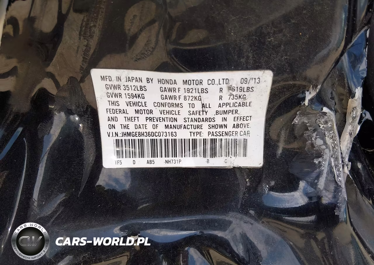 2013 Honda Fit VIN:JHMGE8H36DC073163 - 9
