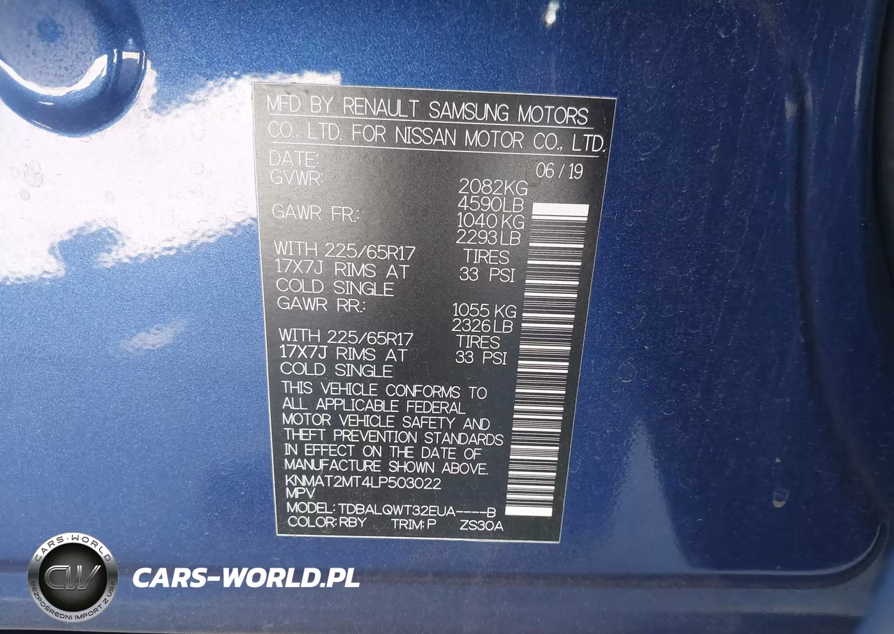 2020 Nissan Rogue Sv Fwd VIN:KNMAT2MT4LP503022 - 9