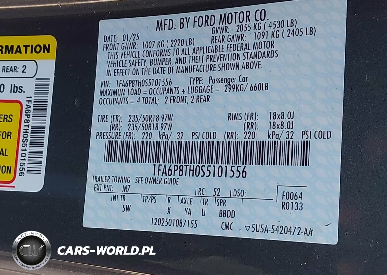 2025 Ford Mustang Ecoboost Premium Fastback VIN:1FA6P8TH0S5101556 - 9