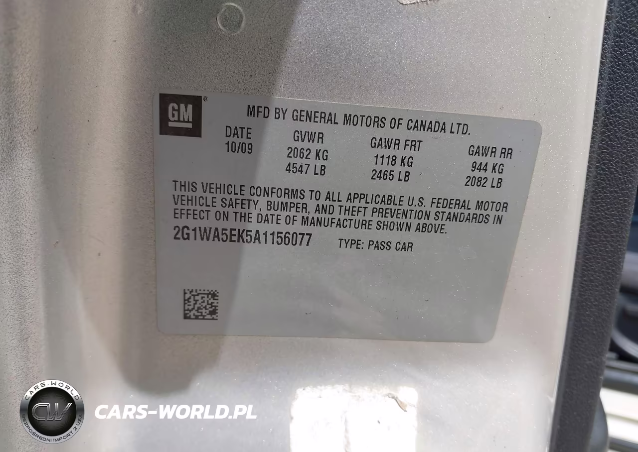 2010 Chevrolet Impala Ls VIN:2G1WA5EK5A1156077 - 9