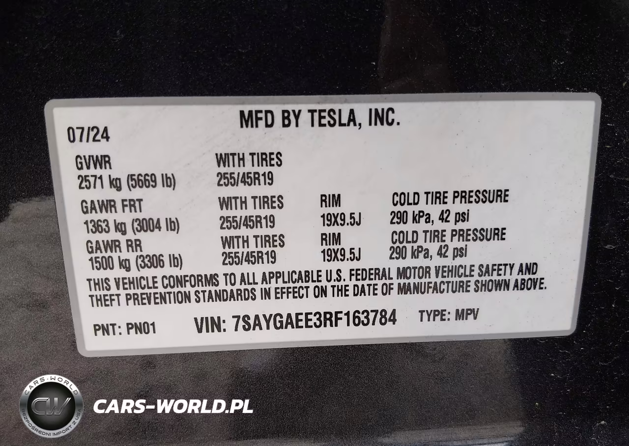 2024 Tesla Model Y Long Range Dual Motor All-Wheel Drive VIN:7SAYGAEE3RF163784 - 9