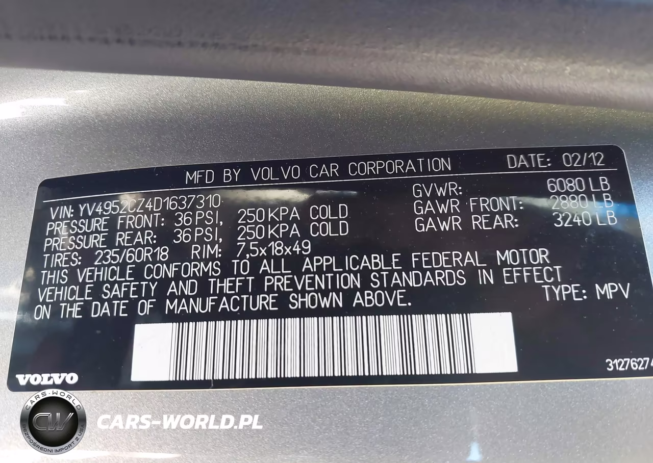 2013 Volvo Xc90 3.2 Platinum VIN:YV4952CZ4D1637310 - 9