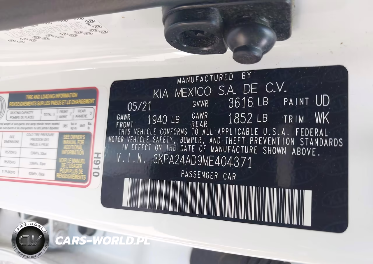 2021 Kia Rio S VIN:3KPA24AD9ME404371 - 9