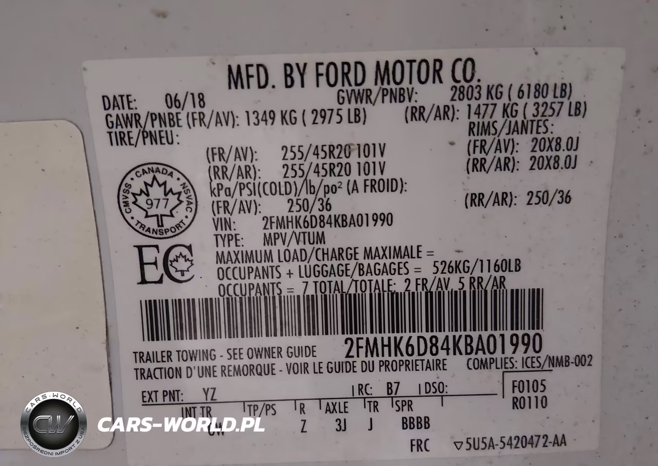 2019 Ford Flex Limited VIN:2FMHK6D84KBA01990 - 9