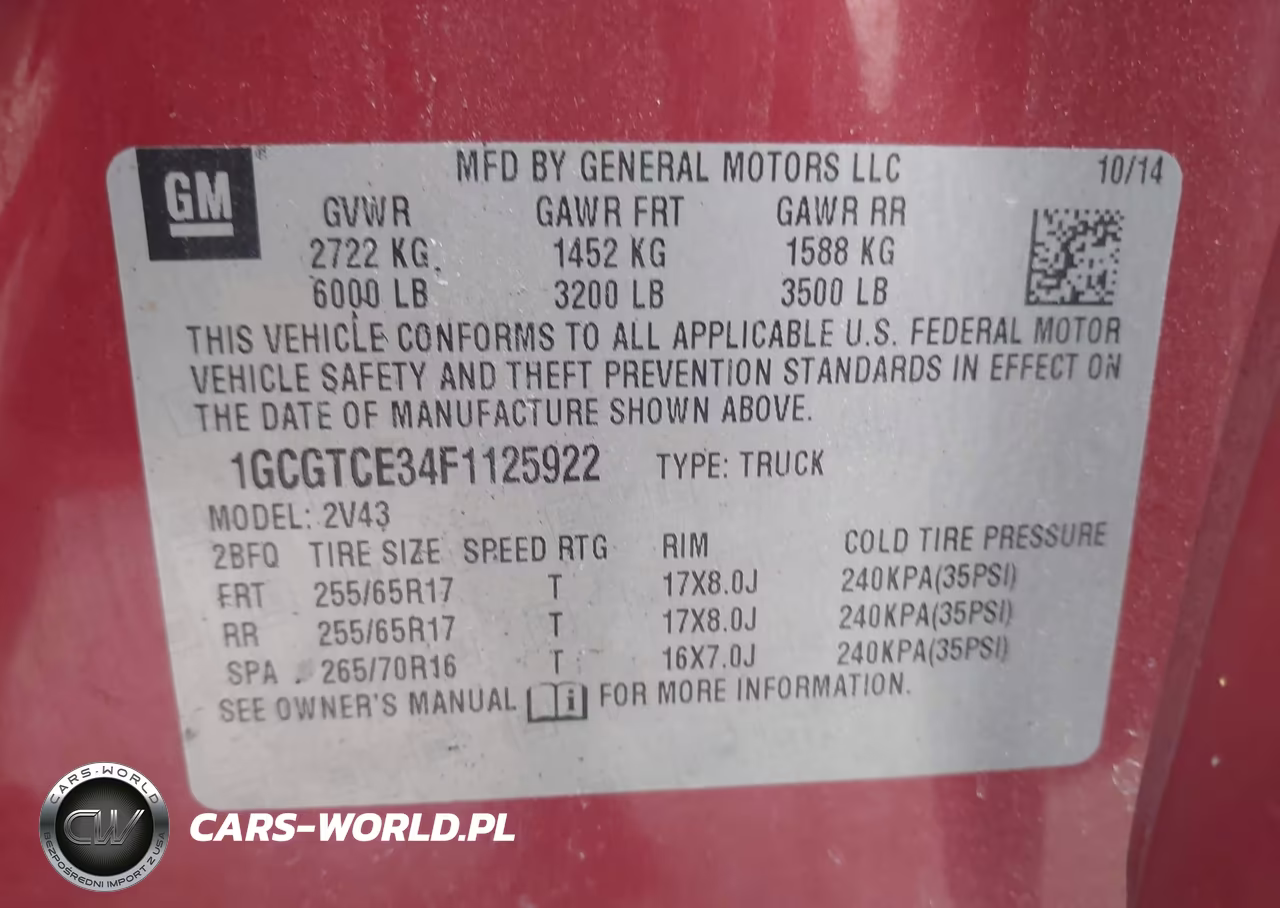 2015 Chevrolet Colorado Z71 VIN:1GCGTCE34F1125922 - 9