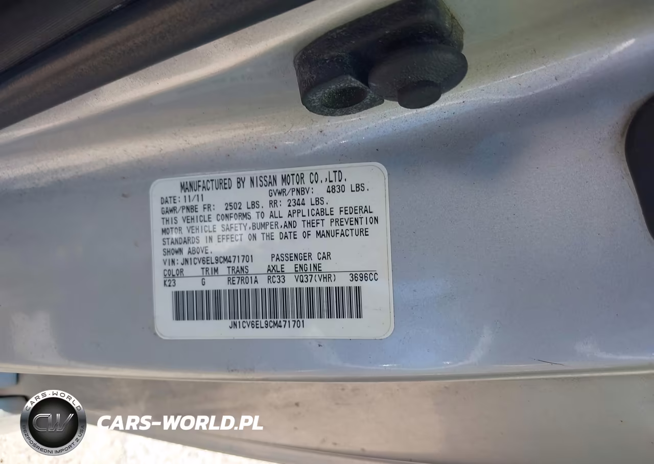 2012 Infiniti G37X VIN:JN1CV6EL9CM471701 - 9