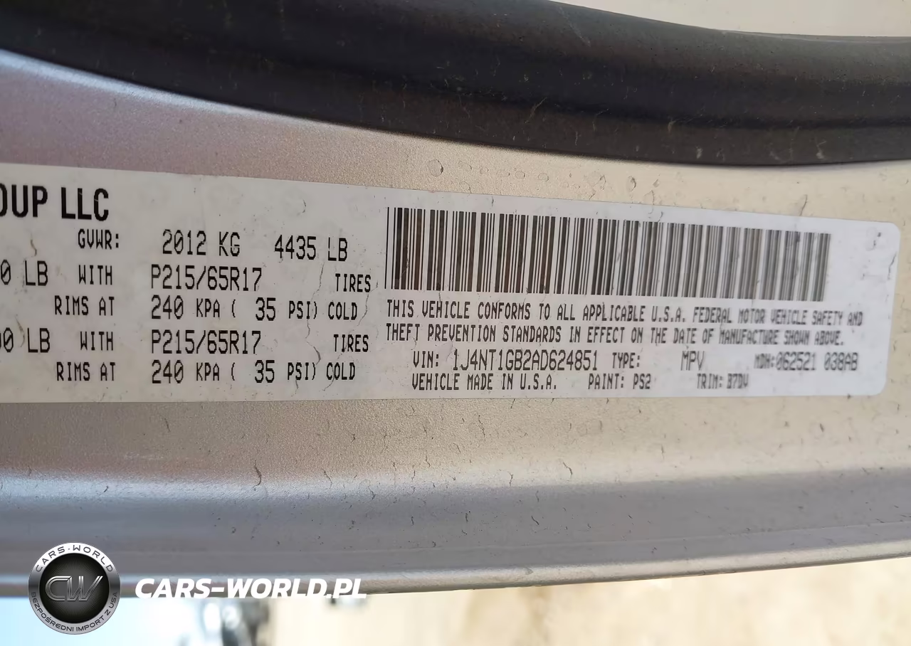 2010 Jeep Patriot Sport VIN:1J4NT1GB2AD624851 - 9