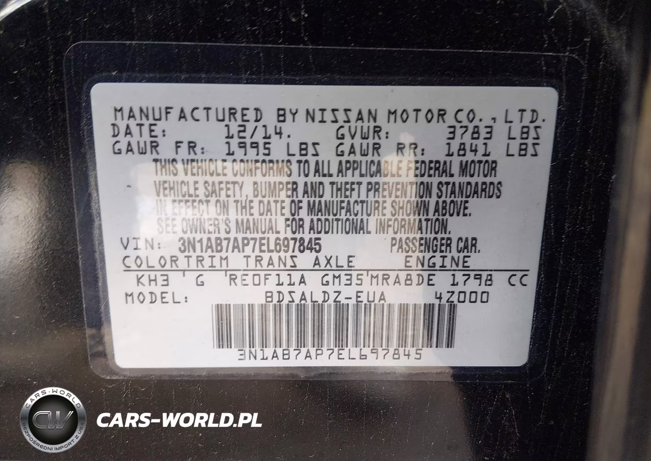 2014 Nissan Sentra Sv VIN:3N1AB7AP7EL697845 - 9