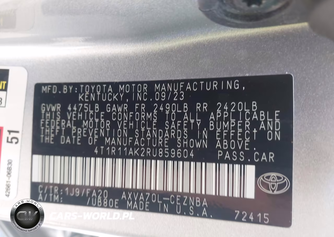 2024 Toyota Camry Le VIN:4T1R11AK2RU859604 - 9