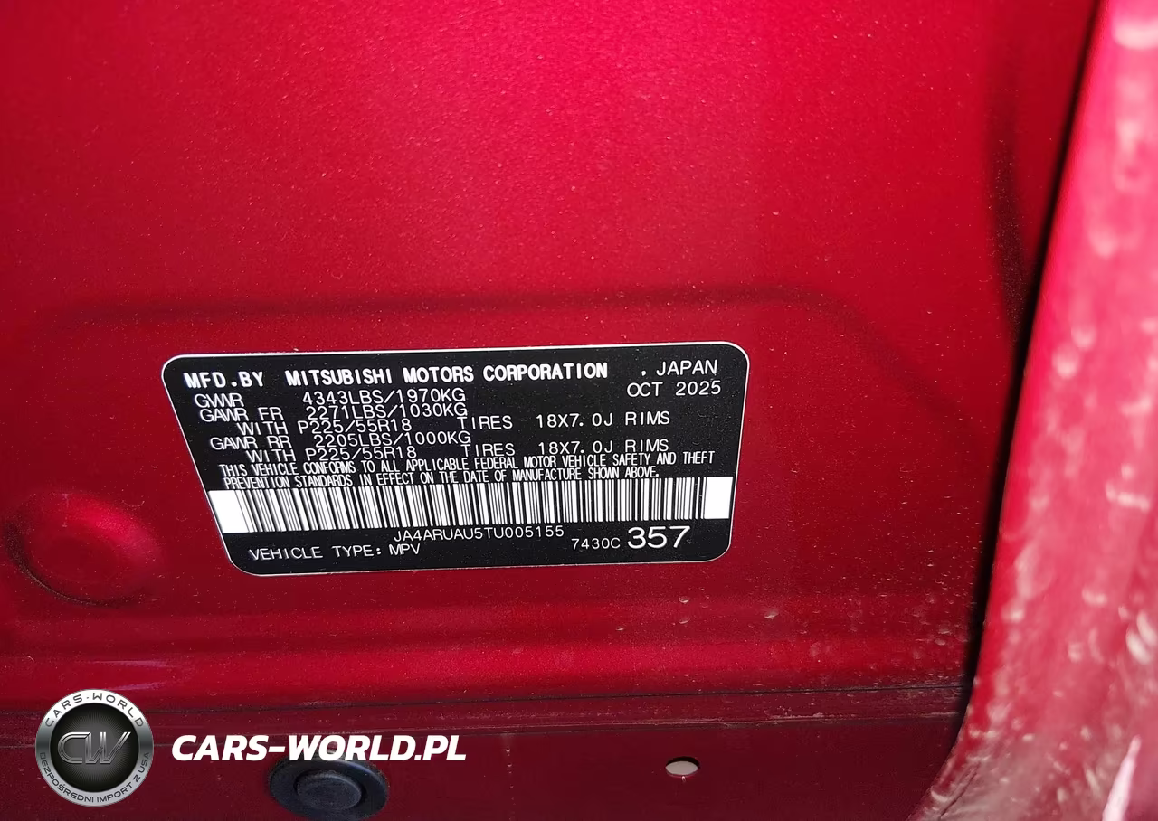 2026 Mitsubishi Outlander Sport 2.0 Es-2.0 Le-2.0 Ralliart-2.0 S-2.0 Se-2.0 Trail Edition VIN:JA4ARUAU5TU005155 - 9