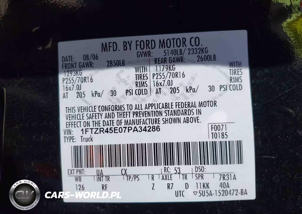 2007 Ford Ranger Fx4 Level Ii-Fx4 Off-Road-Sport-Xlt VIN:1FTZR45E07PA34286 - 9