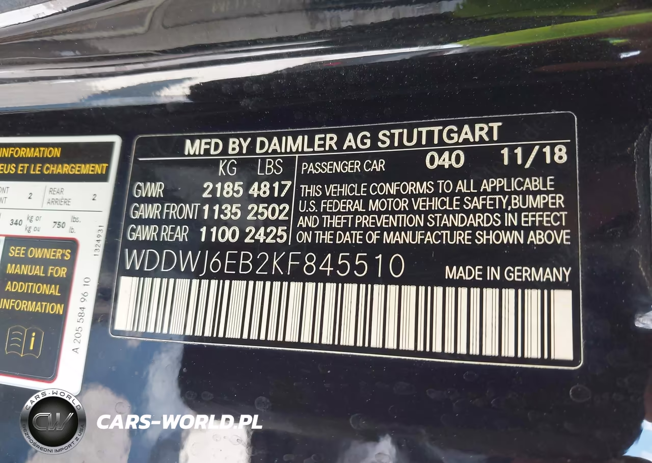 2019 Mercedes-Benz Amg C 43 4Matic VIN:WDDWJ6EB2KF845510 - 9