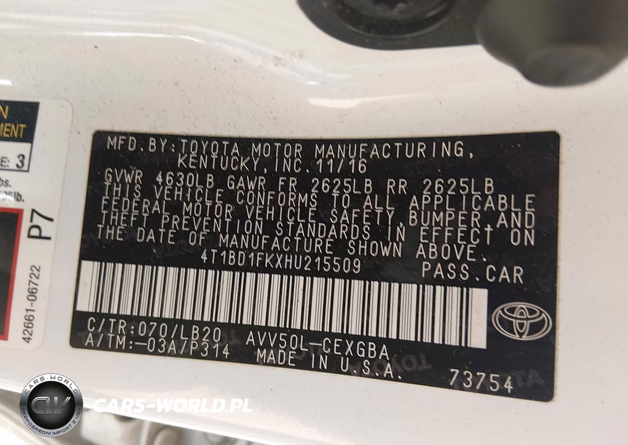 2017 Toyota Camry Hybrid Xle VIN:4T1BD1FKXHU215509 - 9
