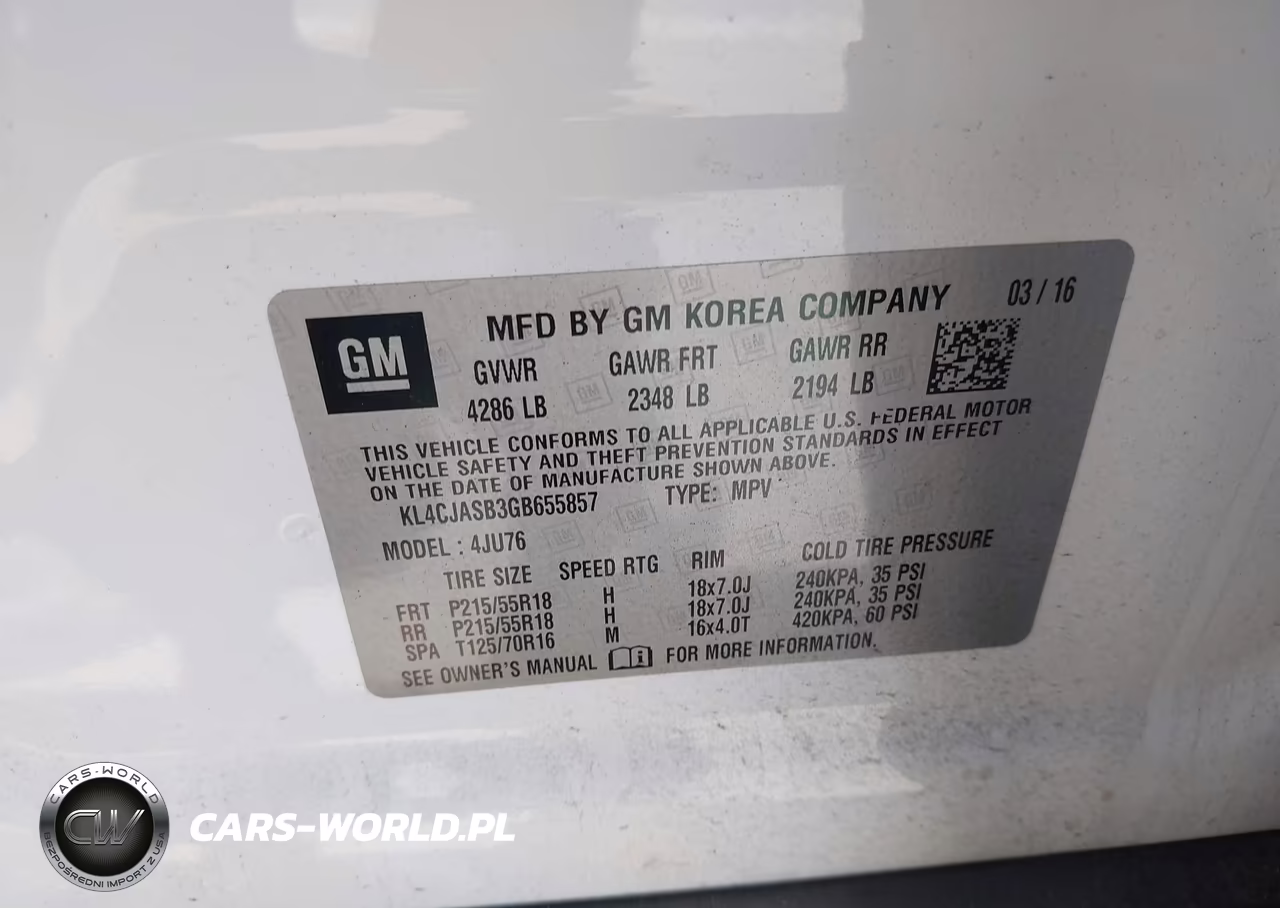 2016 Buick Encore VIN:KL4CJASB3GB655857 - 9
