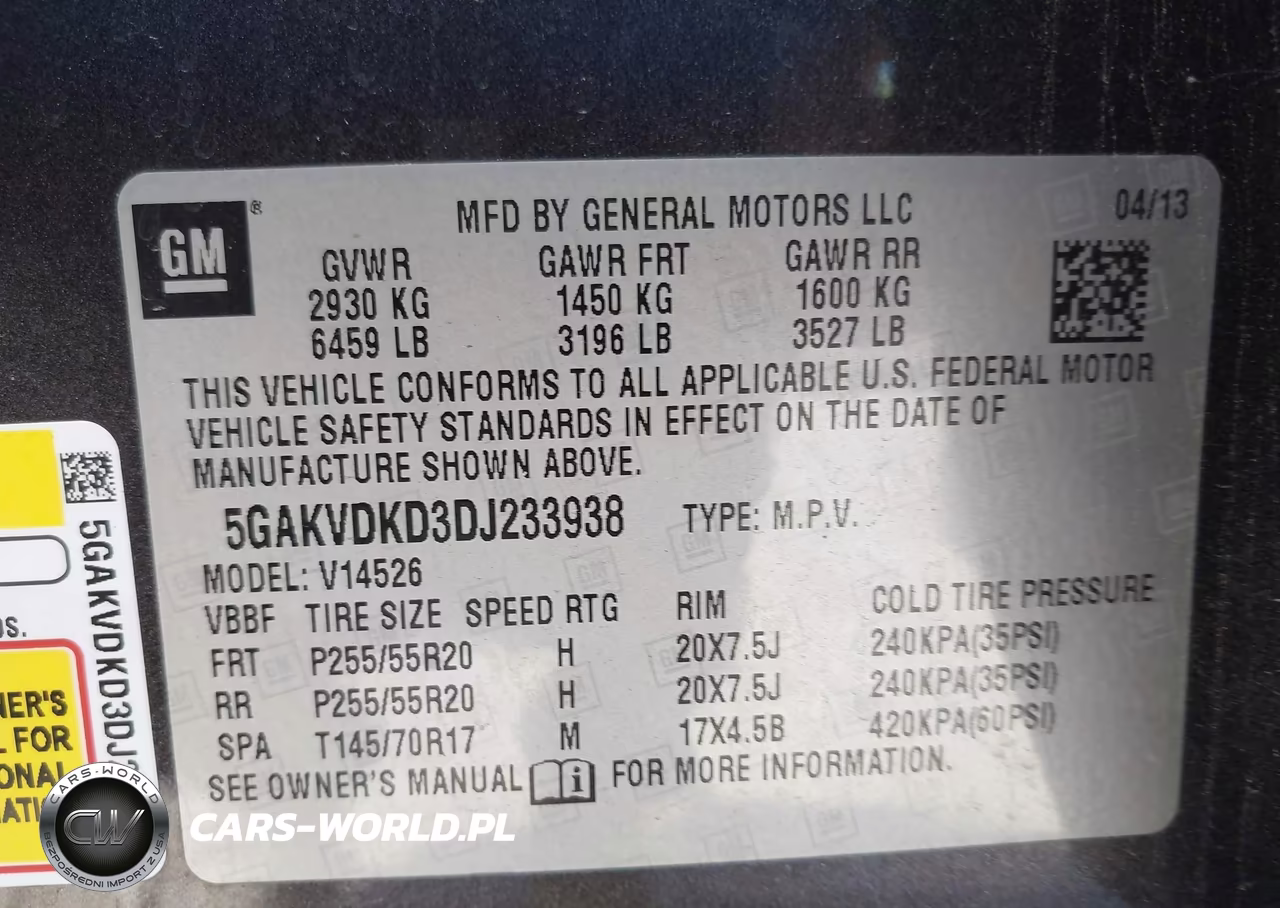 2013 Buick Enclave Premium VIN:5GAKVDKD3DJ233938 - 9
