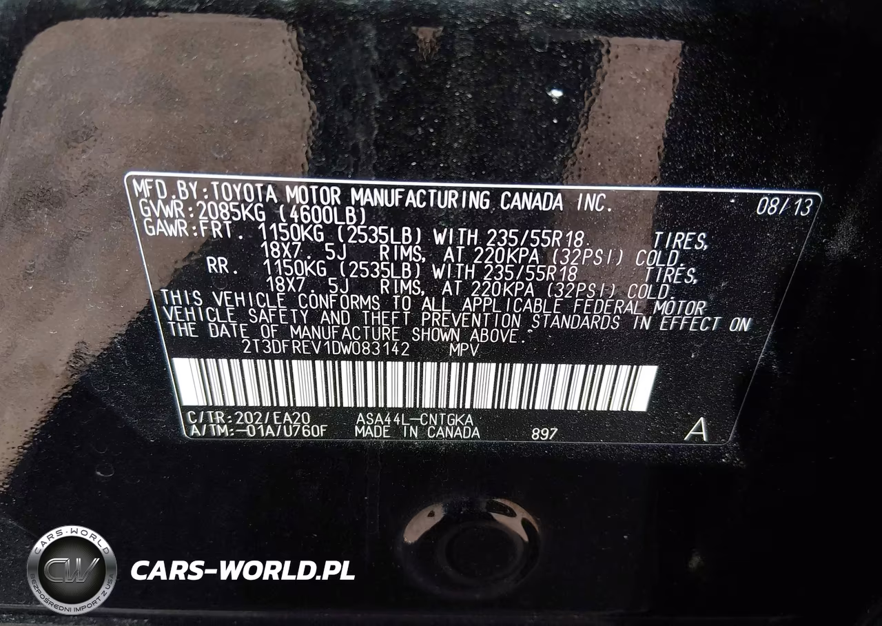 2013 Toyota Rav4 Limited VIN:2T3DFREV1DW083142 - 9