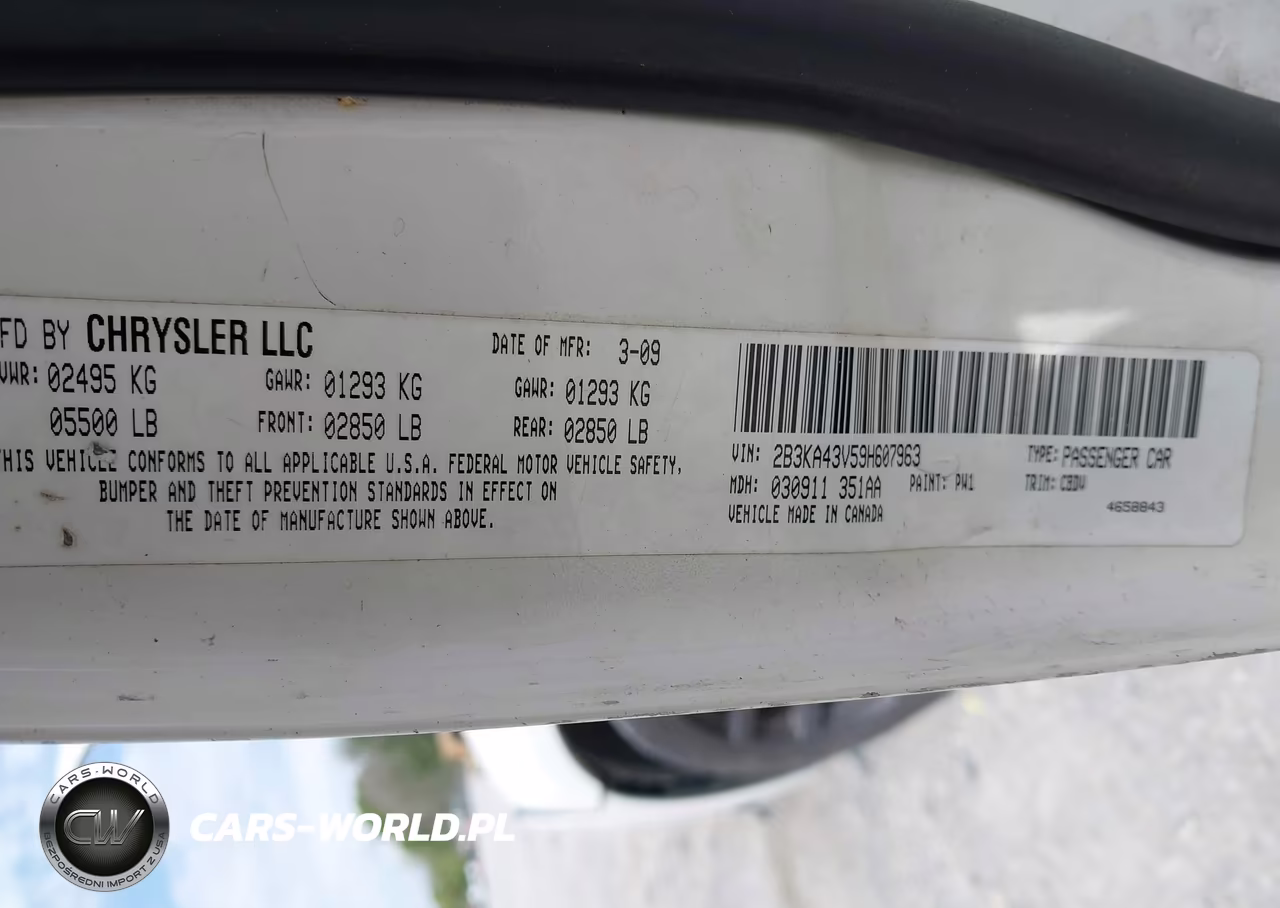 2009 Dodge Charger Srt8 VIN:2B3LA73W49H590586 - 9