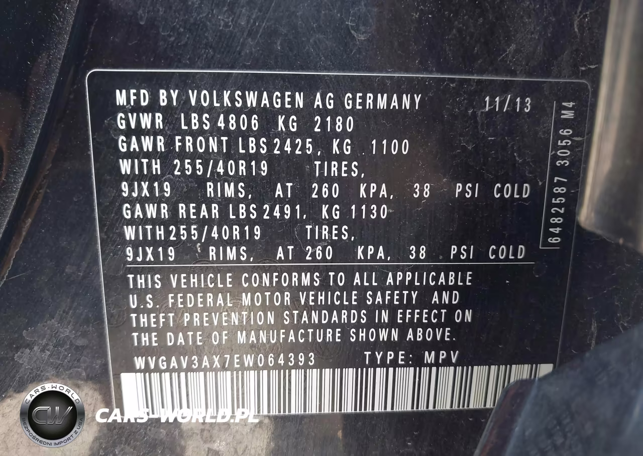 2014 Volkswagen Tiguan R-Line VIN:WVGAV3AX7EW064393 - 9