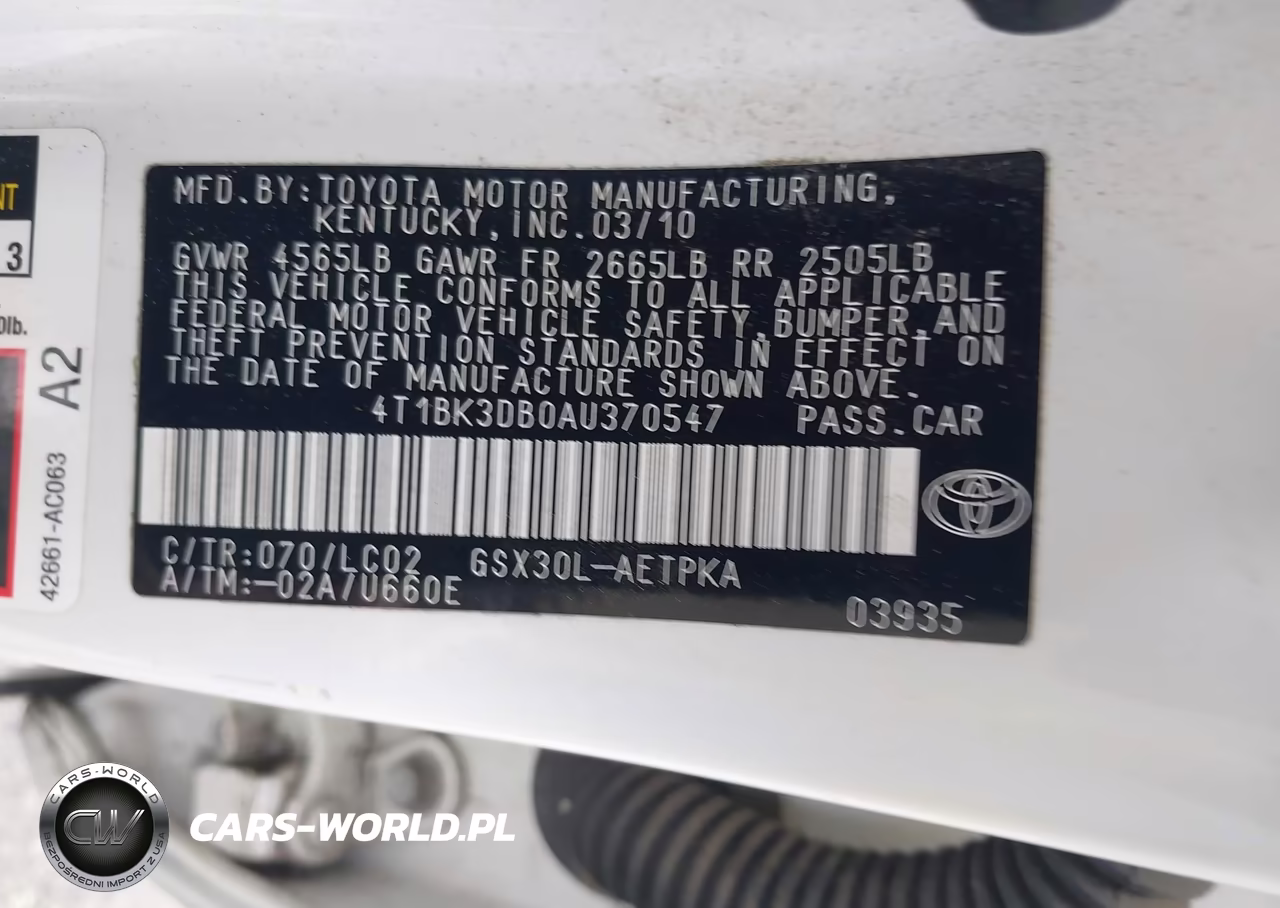 2010 Toyota Avalon Limited VIN:4T1BK3DB0AU370547 - 9