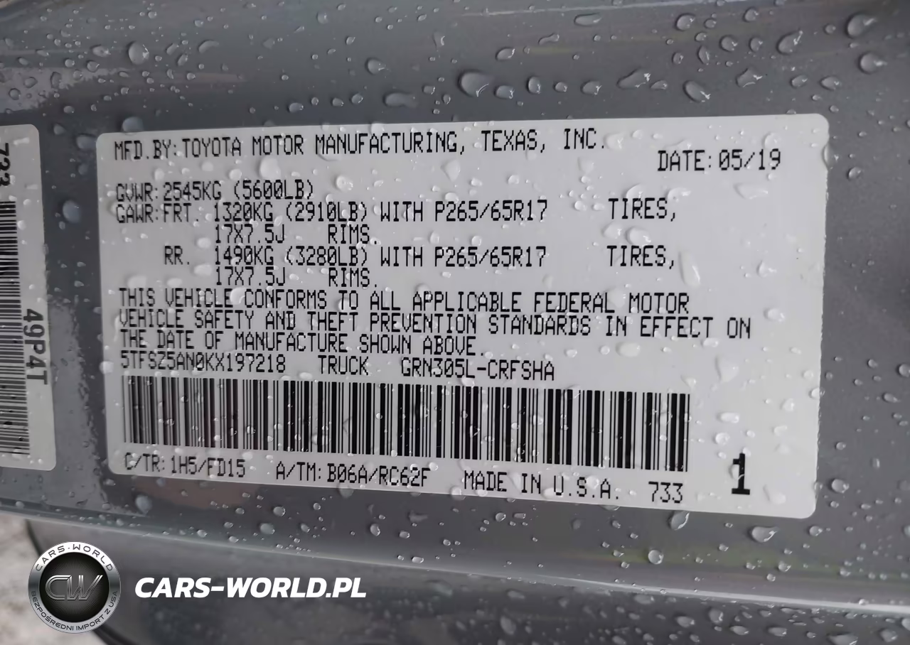 2019 Toyota Tacoma Trd Sport VIN:5TFSZ5AN0KX197218 - 9