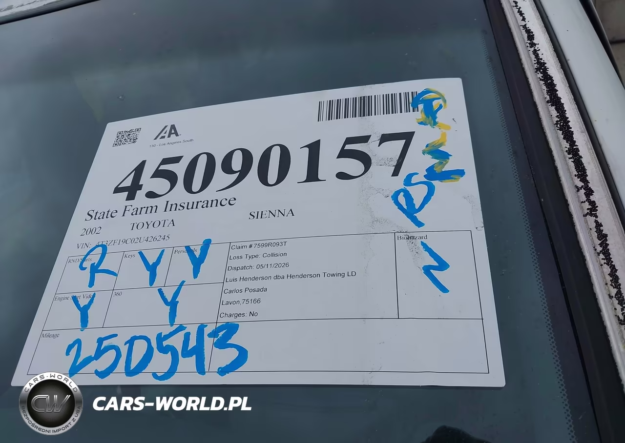 2002 Toyota Sienna Ce VIN:4T3ZF19C02U426245 - 17