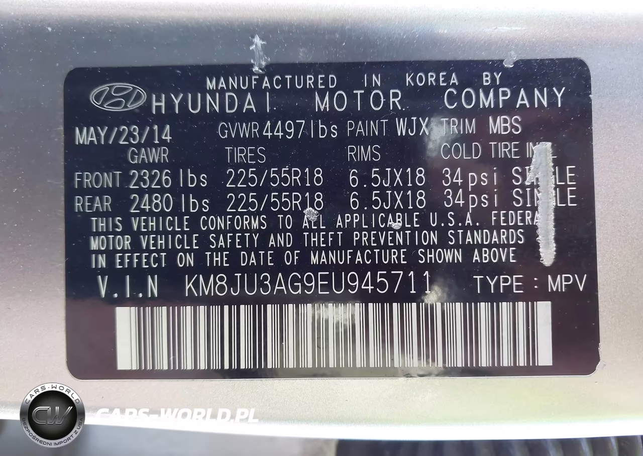 2014 Hyundai Tucson Limited VIN:KM8JU3AG9EU945711 - 9