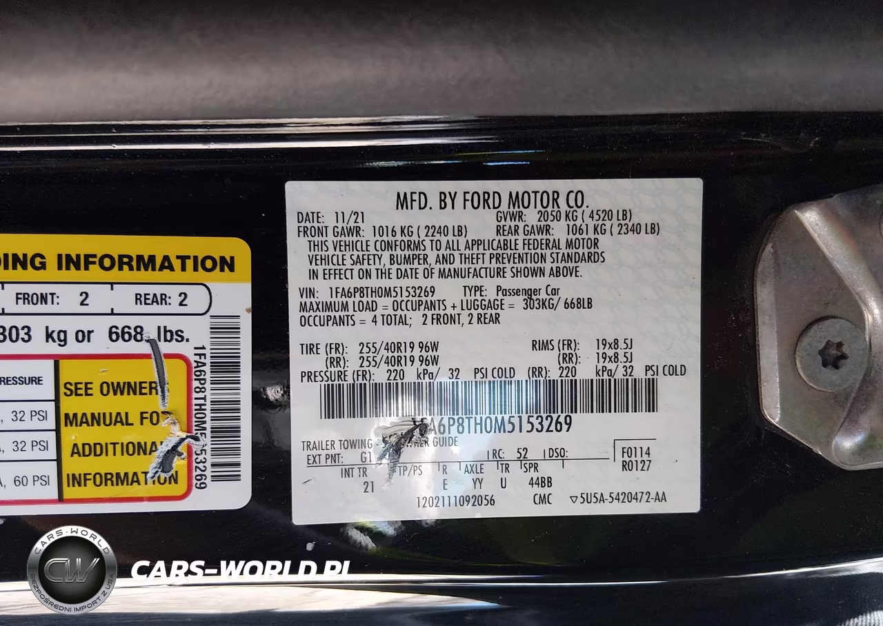 2021 Ford Mustang Ecoboost Fastback VIN:1FA6P8TH0M5153269 - 9