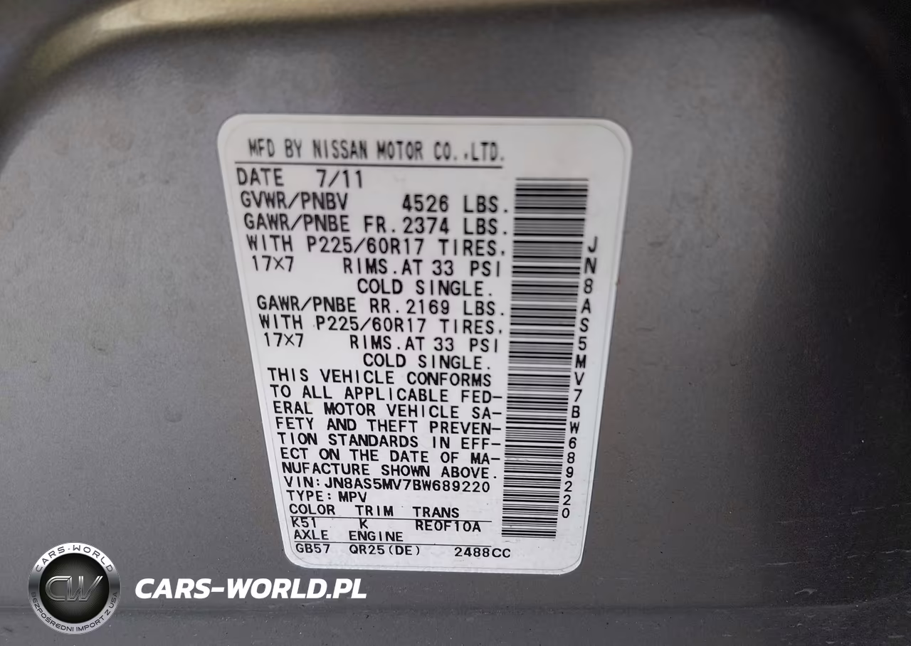 2011 Nissan Rogue Sv VIN:JN8AS5MV7BW689220 - 9