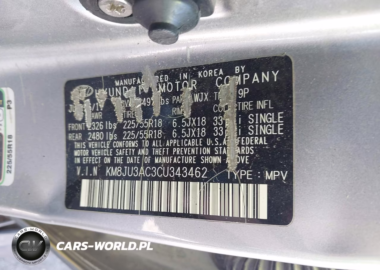 2012 Hyundai Tucson Limited VIN:KM8JU3AC3CU343462 - 9
