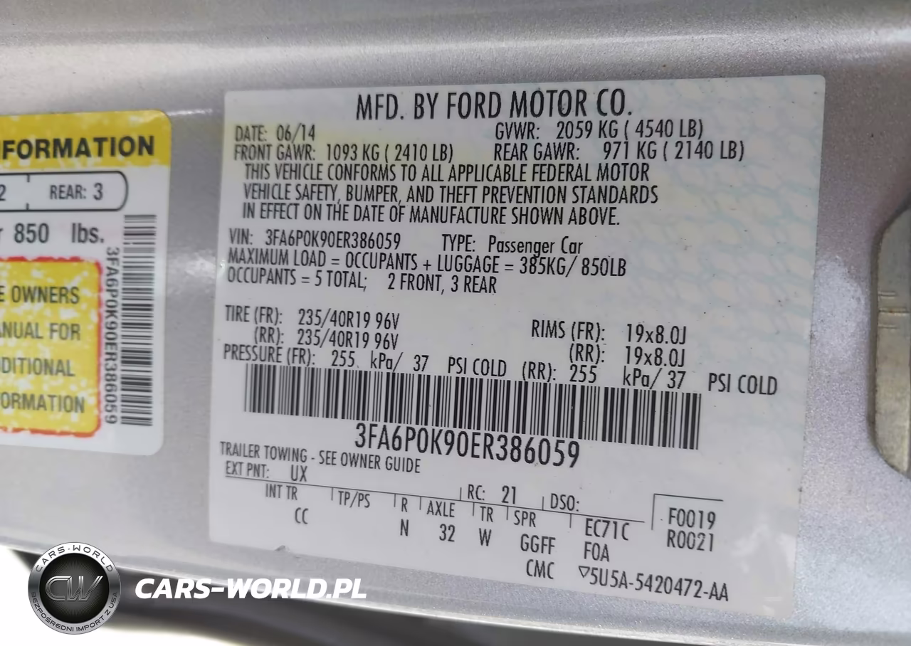2014 Ford Fusion Titanium VIN:3FA6P0K90ER386059 - 9