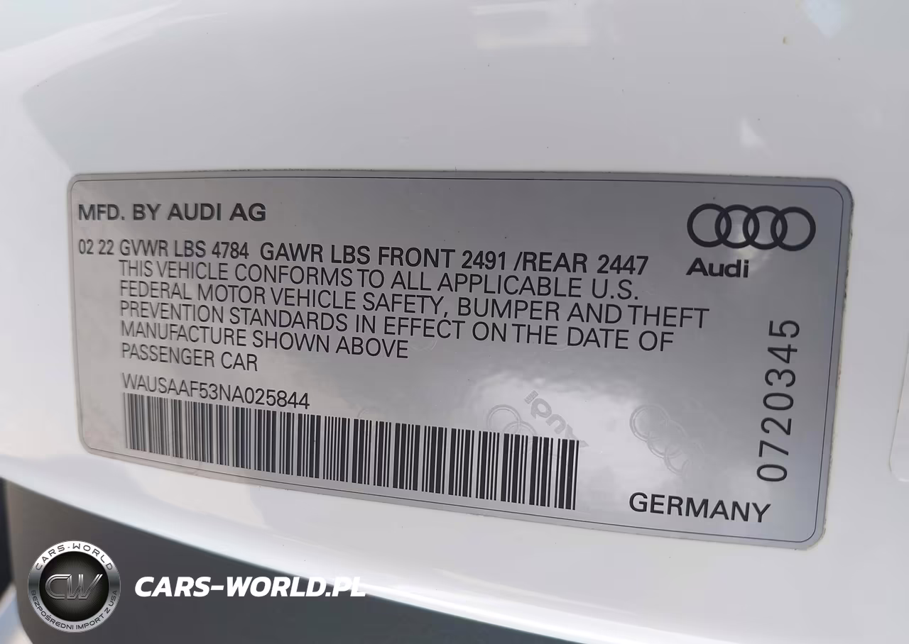 2022 Audi A5 Premium 45 Tfsi S Line Quattro S Tronic VIN:WAUSAAF53NA025844 - 9