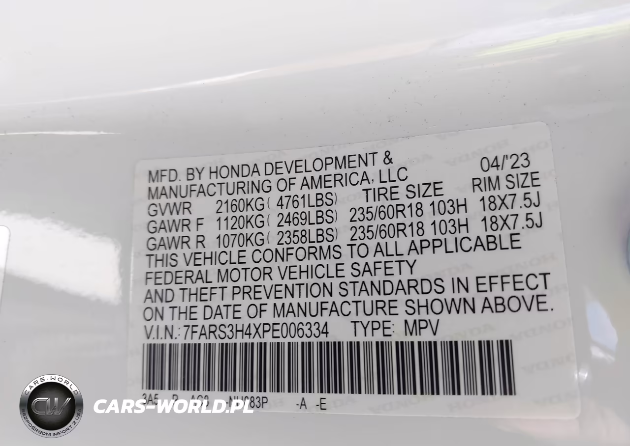 2023 Honda Cr-V Ex 2Wd VIN:7FARS3H4XPE006334 - 9