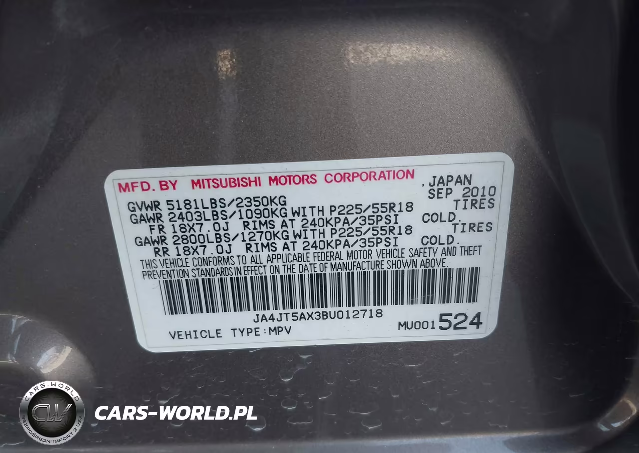2011 Mitsubishi Outlander Gt VIN:JA4JT5AX3BU012718 - 9