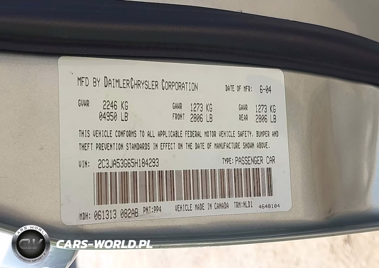 2005 Chrysler 300 Touring VIN:2C3JA53G65H184293 - 9