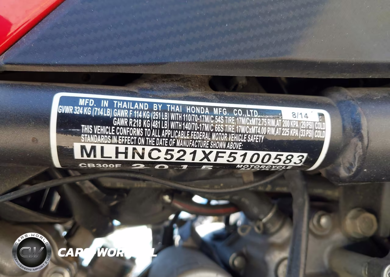 2015 Honda Cb300 F VIN:MLHNC521XF5100583 - 10