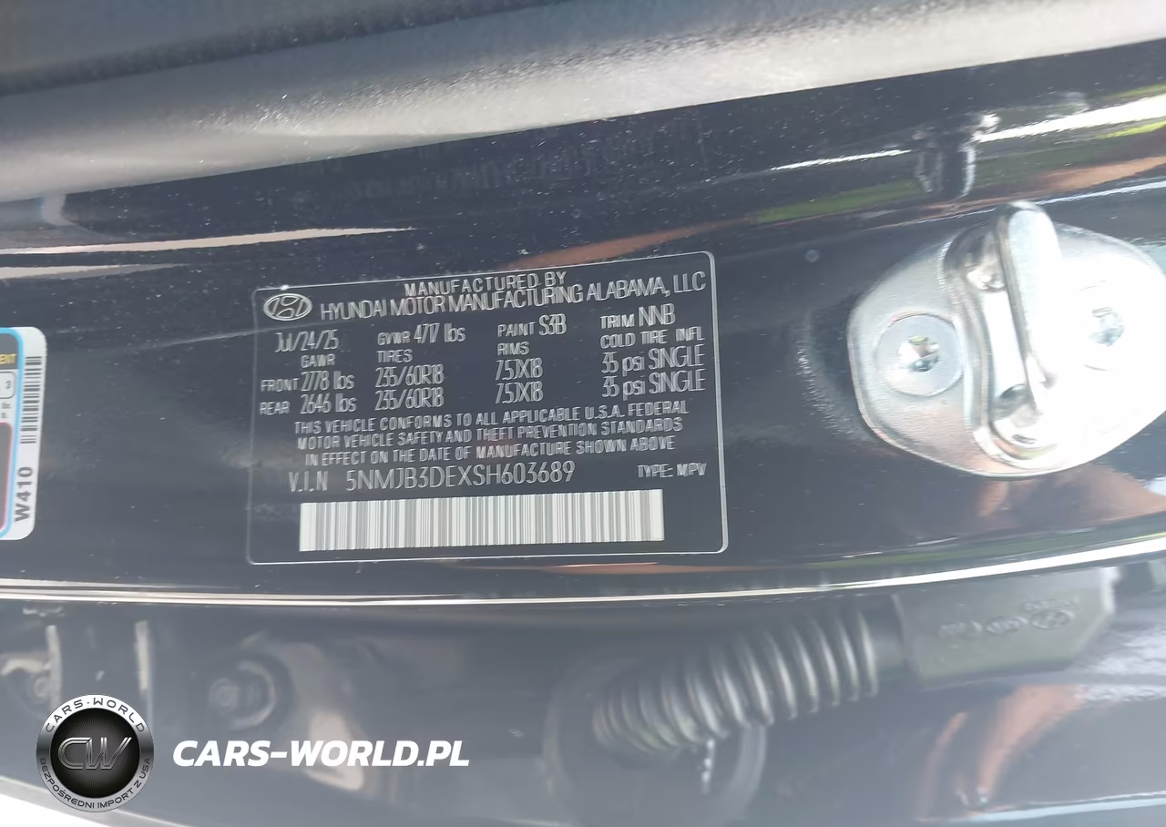 2025 Hyundai Tucson Sel VIN:5NMJB3DEXSH603689 - 9