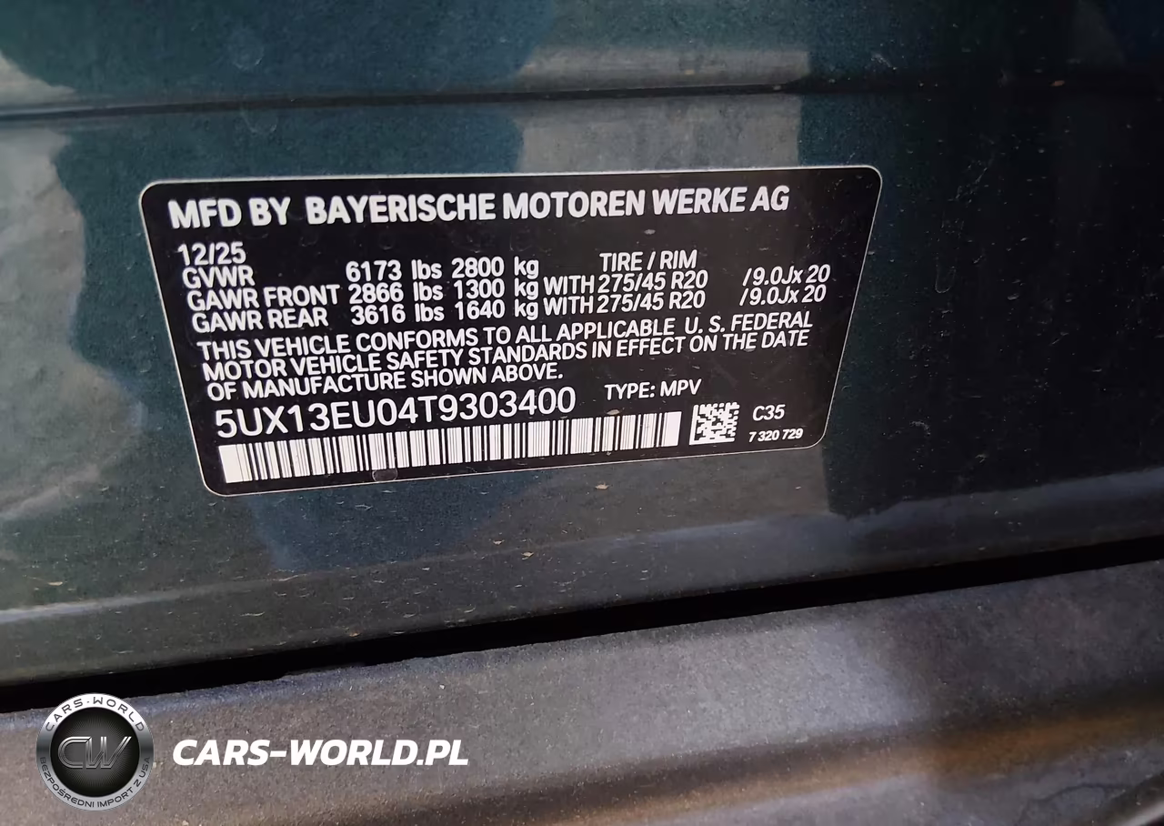 2026 BMW X5 Sdrive40I VIN:5UX13EU04T9303400 - 9