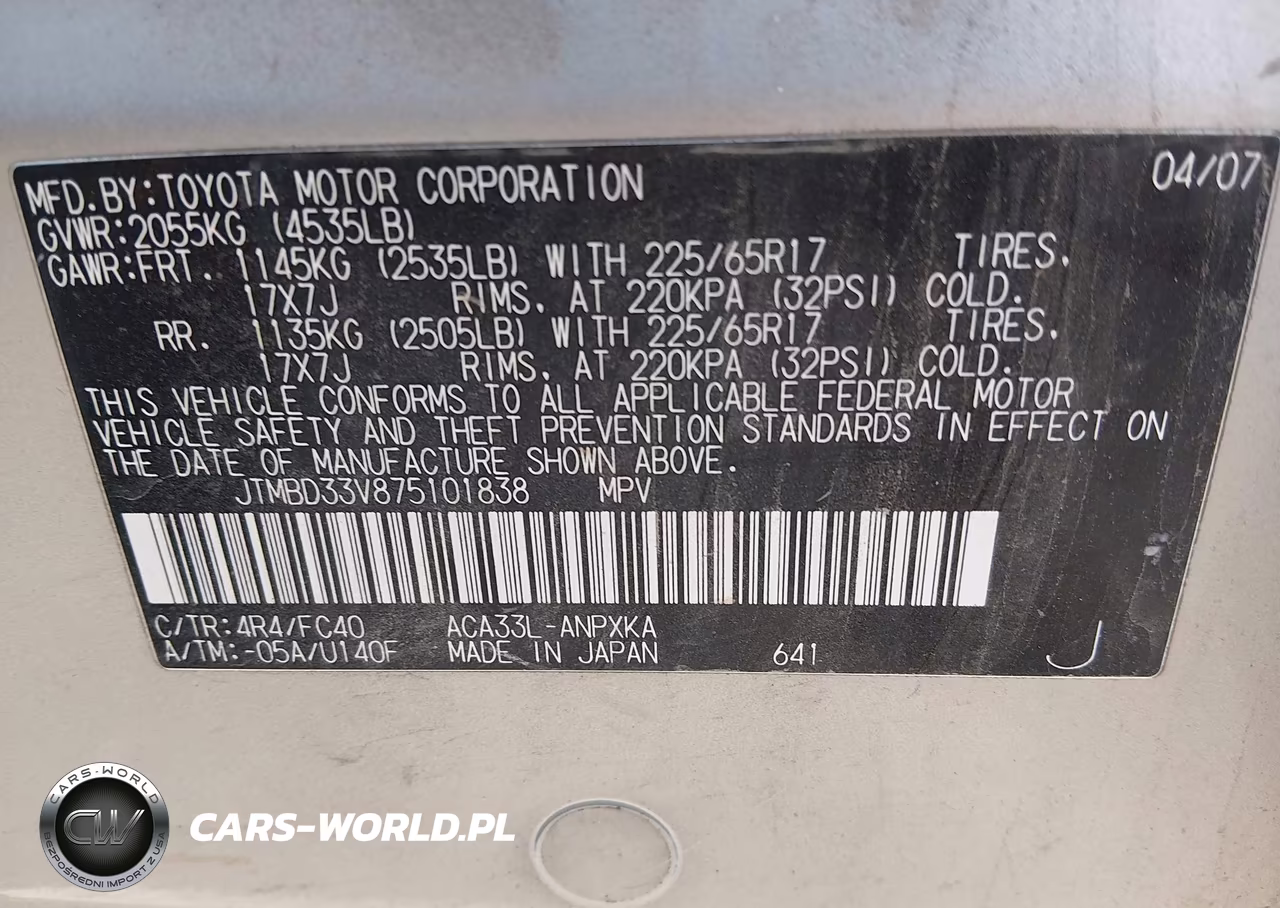 2007 Toyota Rav4 VIN:JTMBD33V875101838 - 9