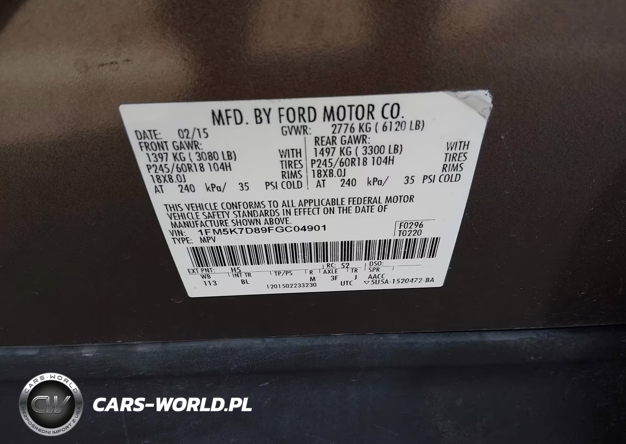 2015 Ford Explorer Xlt VIN:1FM5K7D89FGC04901 - 9