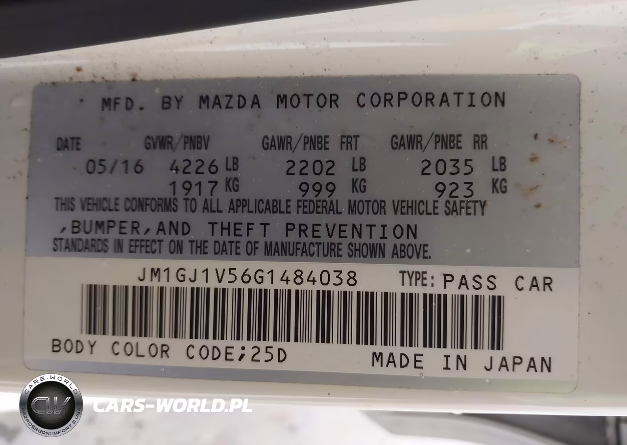 2016 Mazda Mazda6 I Touring VIN:JM1GJ1V56G1484038 - 9