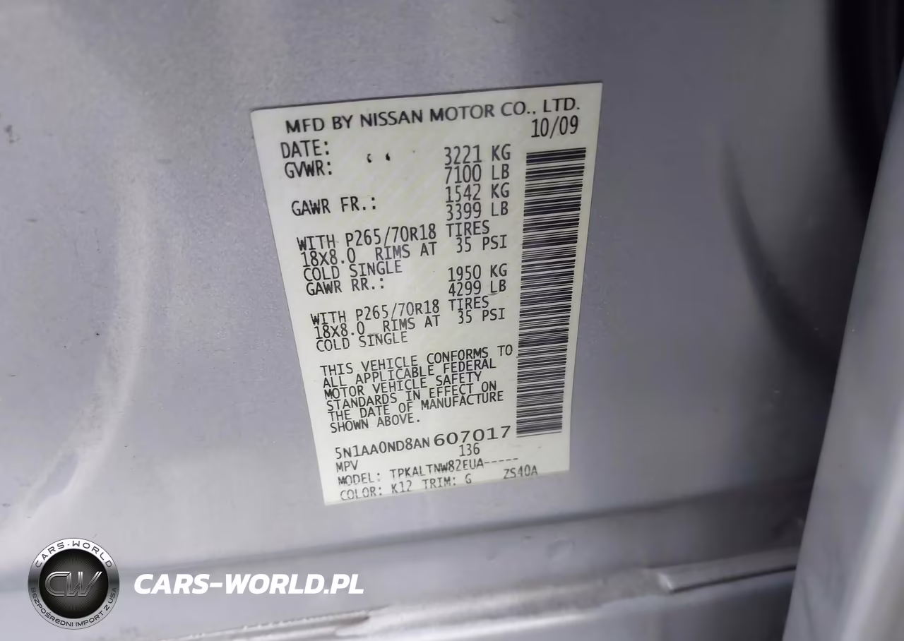 2010 Nissan Armada Se VIN:5N1AA0ND8AN607017 - 9