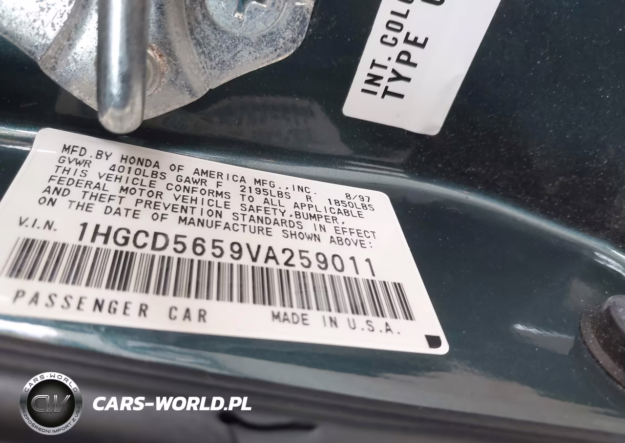 1997 Honda Accord Ex VIN:1HGCD5659VA259011 - 9
