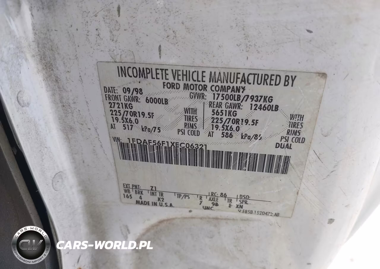 1999 Ford F-550 Lariat-Xl-Xlt VIN:1FDAF56F1XEC06321 - 8